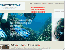 Tablet Screenshot of expressdrysuitrepair.com